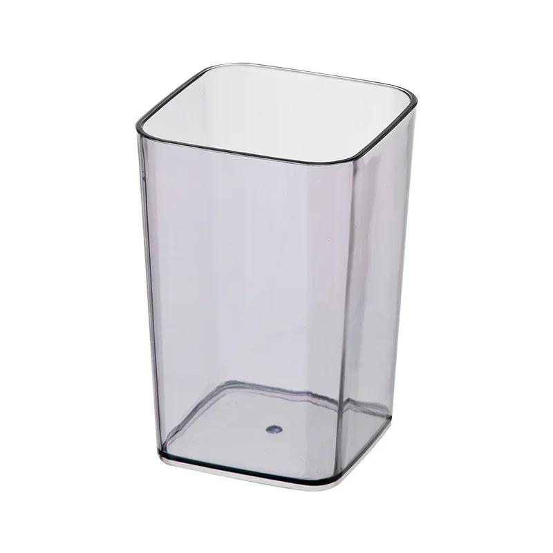 Mouthwash Cup Transparent Square Thickened Plastic Toothbrush Cup Household Wash Toothbrush Cup