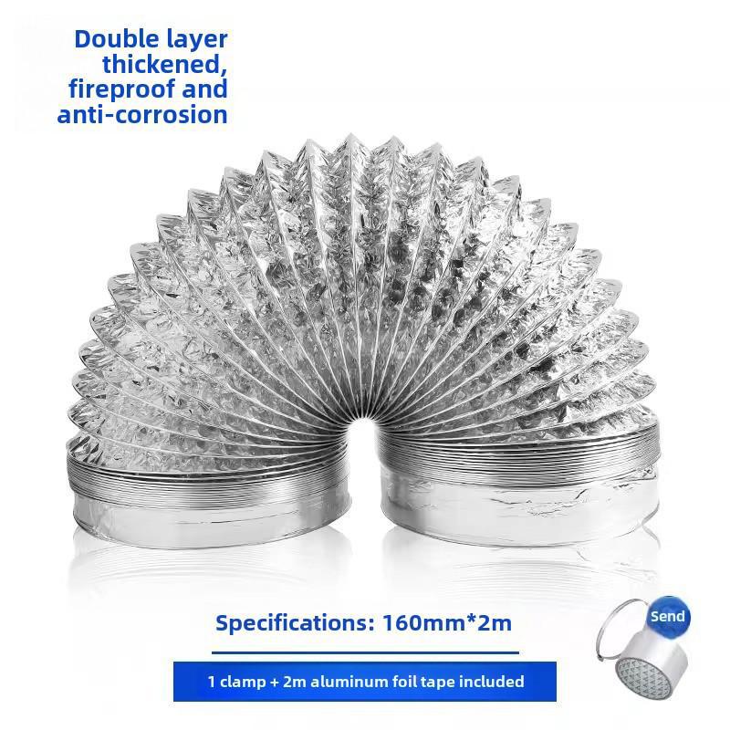 Conduit de ventilation universel en aluminium pour hottes de cuisine et de salle de bain