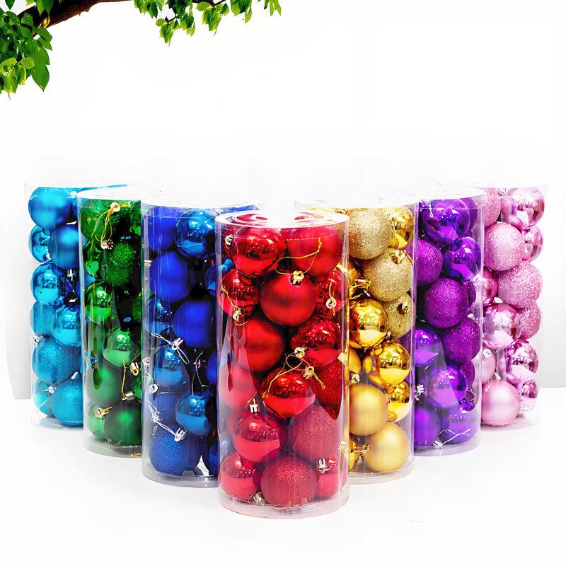 24-Pack Christmas Tree Ornaments: 3cm-4cm Electroplated Plastic Balls In Assorted Irregular Shapes