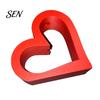 Romantic Valentine Day Gift for Her 3D Printed Hollow Heart Vase, Red Love Shaped Flower Holder Vase Single Rose Minimalist Tabletop Decor,