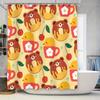 Animal Print Shower Curtain with Donuts Design Cute Bathroom Decoration for Kids Adults Waterproof Fabric Available In Various S