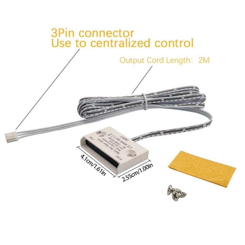 2Pcs Double Side Induction Door Switches Door Control Cabinet Lighting Accessory