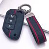 Silicone Key Fob Cover with Matching Keychain Compatible with Jeep Wrangler JL Gladiator JT 2018 2019 2020 2021 2022 2023 3 Button Smart Remote Key