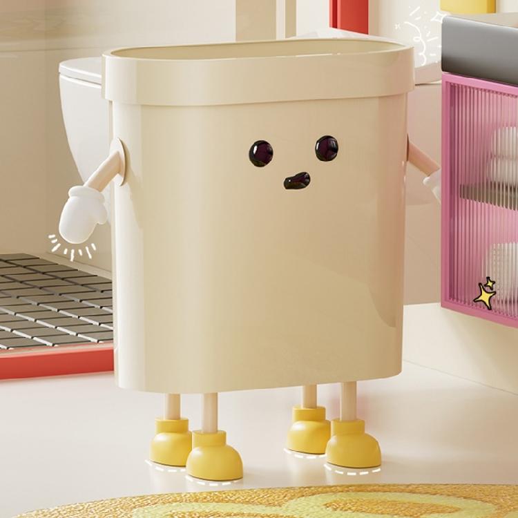 Functional Waste Bin Practical Office Waste Bin Pressure Rings Fixation Garbage Bin for Kitchen, Bathroom, Bedroom
