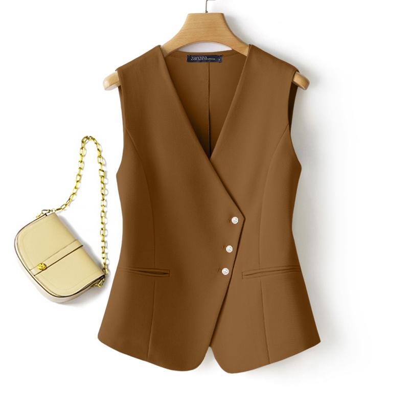 

ZANZEA Women Casual V-Neck Loose Sleeveless Vest Tops 4XL