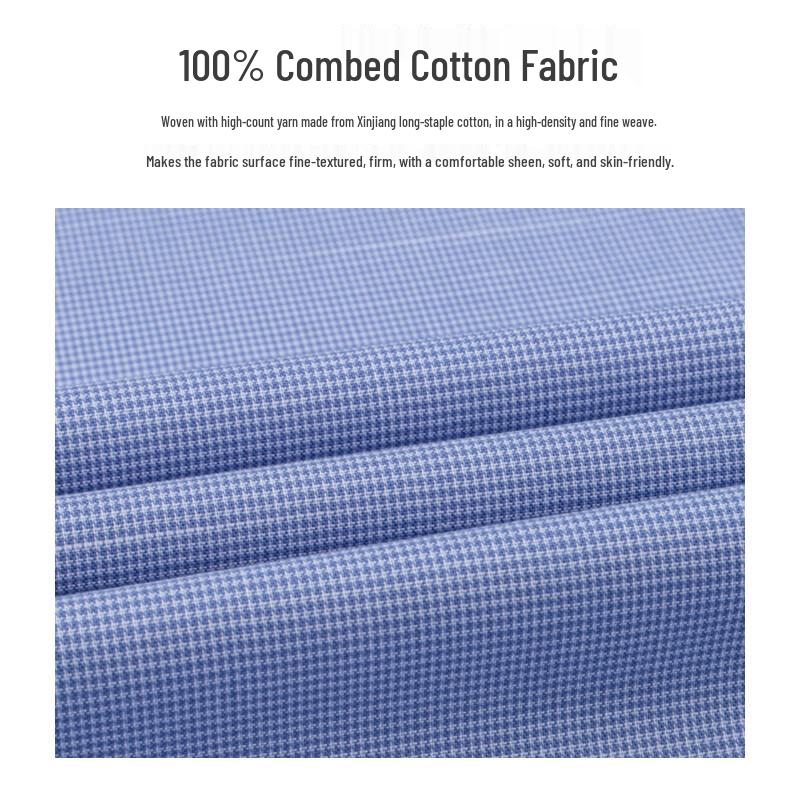 Chemise à manches longues business casual 100% coton pour homme Luomeng