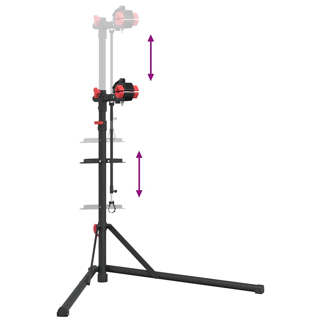 Foldable and Adjustable Bicycle Repair Stand Red Steel