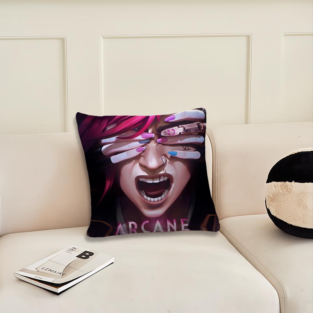 Arcane 2 L-League of L-Legends Pillow Case Living Room Home Sofa Office Shop Cover Printing Comfort Decoration Nordic Simplicity