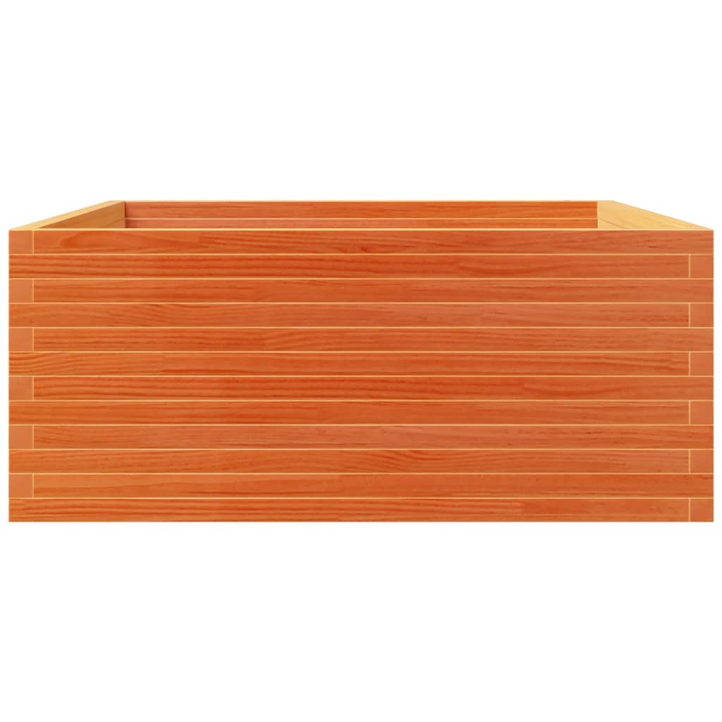 Plant Pot Wax Brown 110 X 110 X 49.5 Cm Solid Pine Wood