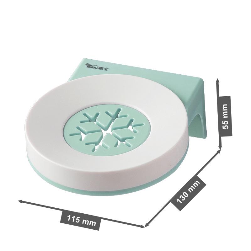 Doppelschichtige Seifenablage, Badezimmerablauf, Seifenkiste, einfache verdickte Seifenkiste, Waschbecken, kreative runde Seifenkiste