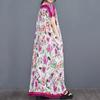 Kurzarm Plus Size Baumwolle Satin Vintage Blumen neu in Kleidern für Damen lässig locker Maxi langes Sommerkleid