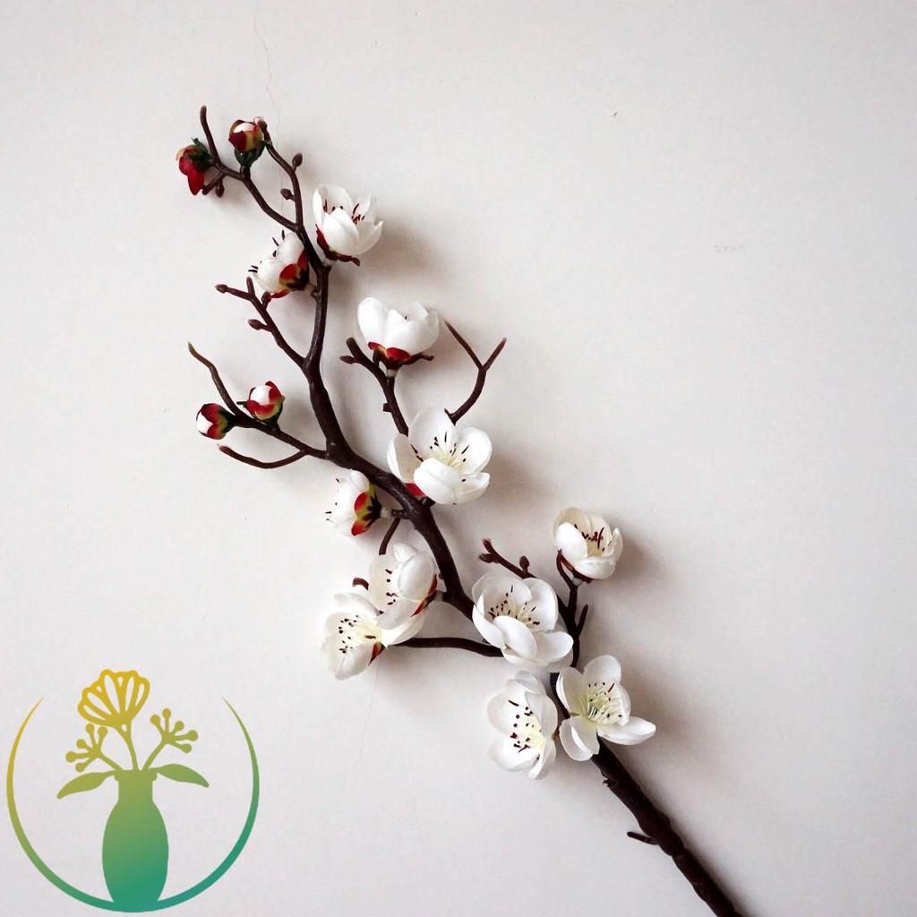 Artificial Peach & Plum Blossom Tree Ornaments – Chinese New Year Decorative Flower Arrangement