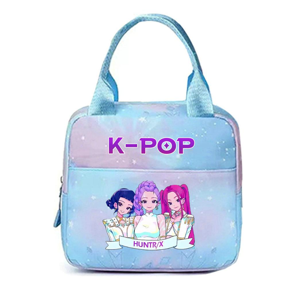 KPop lovci démonů Kancelářští pracovníci S obědovým sáčkem Přenosný izolovaný velkokapacitní obědový sáček Taška přes rameno Dvouúčelový