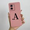 For Oppo A57 4G 2022 Case Oppo A57s A77s Cute Initial Letters Simple Cover Soft TPU Phone Case For Oppo A77 4G Back Cover Capa
