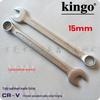 Kingo Double-Ended 15mm Combination Wrench, 6-32mm Open-End, CR-V Alloy Steel