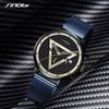 SINOBI Modische Herrenuhren, kreatives Dreieck-Design, Quarz-Armbanduhren, Chronograph, multifunktional, Sportuhr für Männer