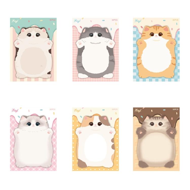 Cartoon Shape Design Stick Note Selves Stick Write Pad Reusable for School Office Journaling Multipurpose Paper Notepads