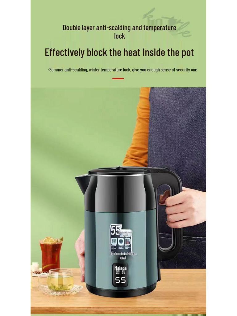 Elektrická konvice s velkým objemem, automatickým vypínáním a ochranou proti chodu nasucho