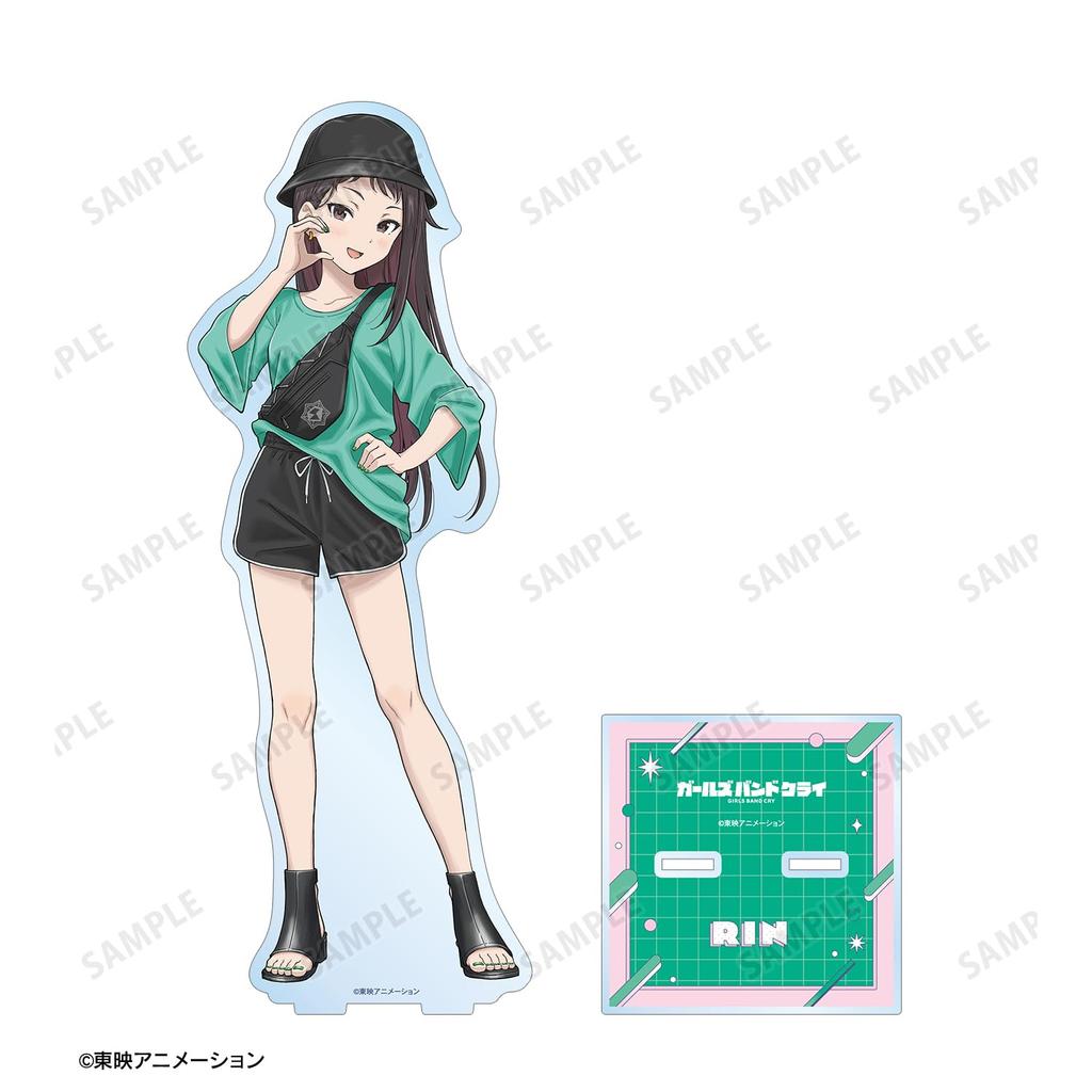 Girls Band Cry Original Illustration Rin Casual Clothes Ver. Extra Large Acrylic Stand