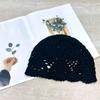 Pure handmade crochet hollow flower bag head hat women's spring and summer thin temperament crochet hat versatile pullover hat