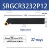 CNC Lathe Tool Holder for External Threading with Round Insert, Models SRGCR1616H06 & SRGCL2525M08