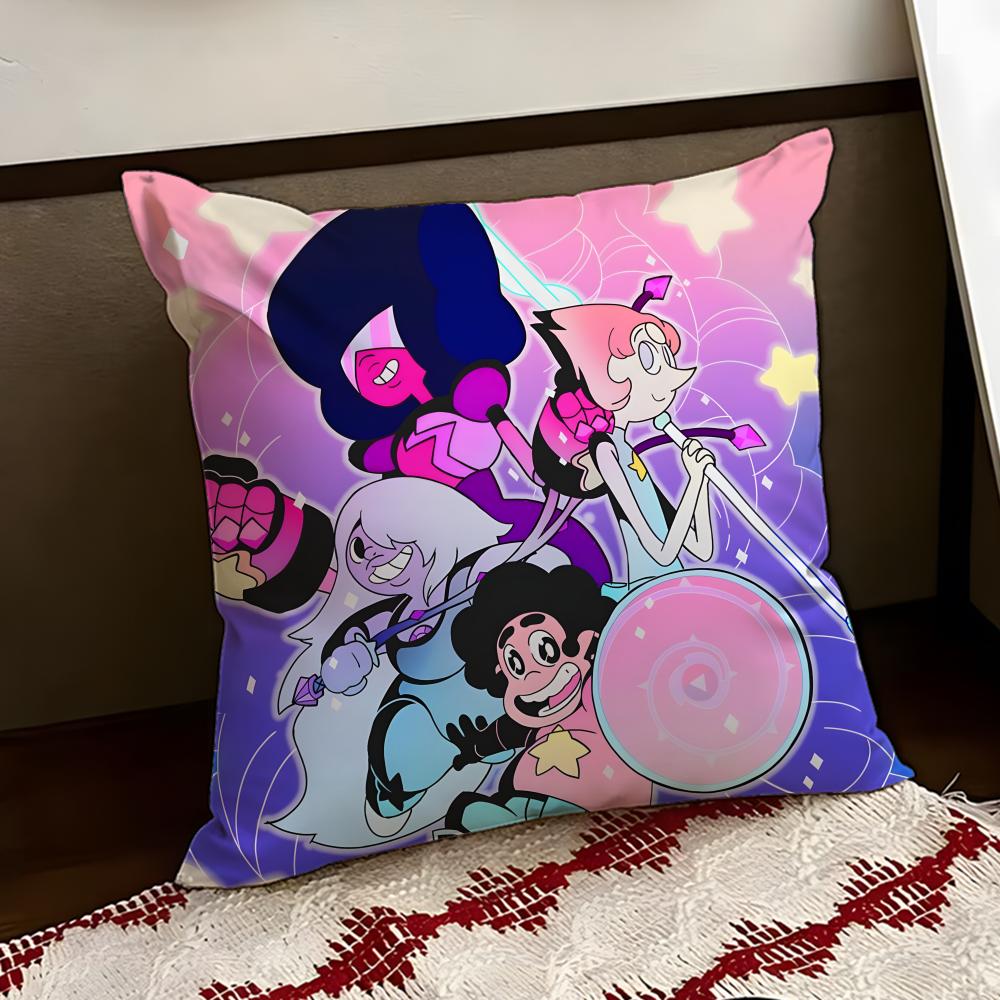 SSteven UUniverse Anime Cushion Cover Reversible Soft Durable Pillow Cover Home  Car MultiScene Use for Daily Comfort