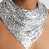 Headkerchief Sequined Triangle Scarves Headscarf Triangle Hijab Scarf  Stage Performances