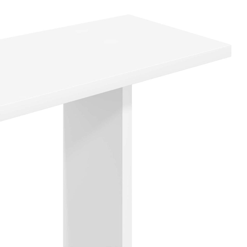 Wall Mounted Shelf Unit White 102 x 20 x 130 cm Engineered Wood