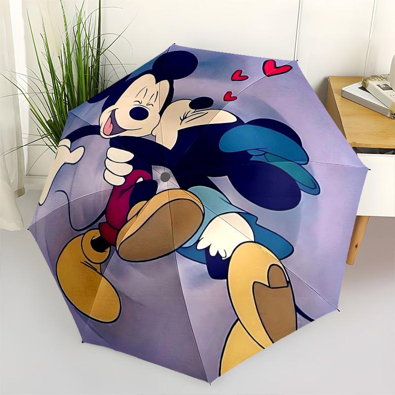 

Mickey Mouse, Love Themed Automatic Opening and Closing Umbrella, Brightly Colored 8-rib Portable Umbrella, Suitable for Men and Women, A Pe