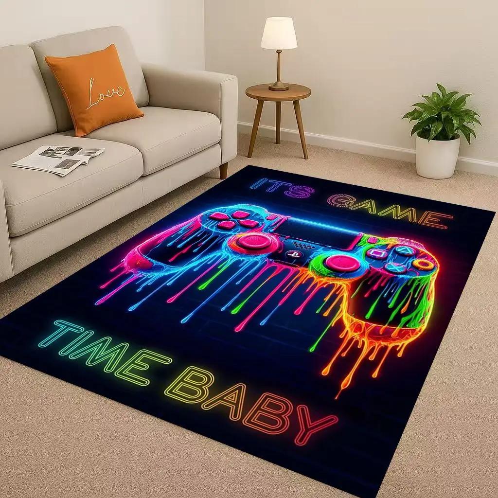 27 Style Game Zone Sign Gamer Controller Living Room Non-Slip Area Rug Carpet For Bedroom Kids Playroom Sofa,Home Decor Doormat