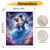 Disney Cinderella Romance Oil Painting Kit, Home Decor Handmade Gift for Couples, Sparkly Magic Night Wall Art DIY Painting Canvas