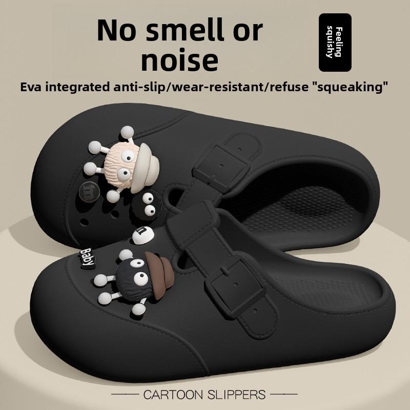 

Женские летние сандалии баотоу с противоскользящей подошвой и дышащие, для пар 40-41 чёрный