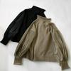 Korean Fashion Autumn Winter Women Stylish Sweater Turtleneck Black Khaki Patchwork Casual Loose Pullover Lantern Sleeve Ladies' Sweater