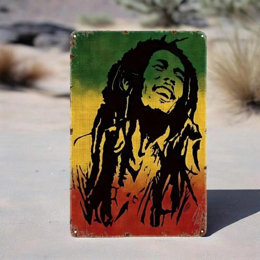 Vintage Rasta Reggae Iron Sign Metal Wall Art Waterproof Pub Decor