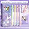 4 Pcs Retractable Spinning Erasable Pens Refillable Gel Pens for Girls Women Gifts 0.5mm Black Ink Pens for Journaling Drawing Writing
