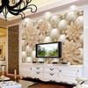 European Style 3d Wallpaper Flower Diamond Jewelry Mural Living Room Sofa Tv Background Wallpaper Home Decor