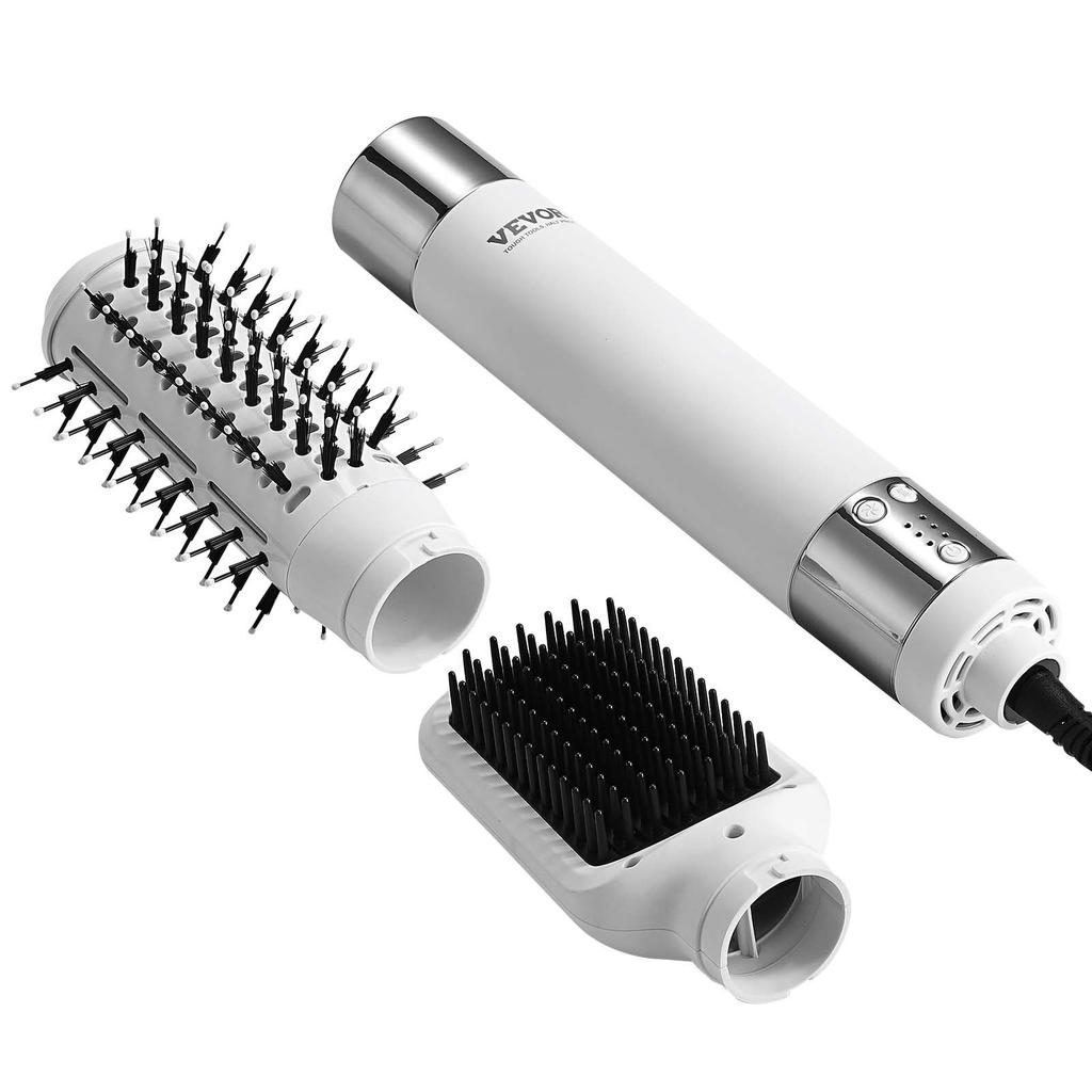 VEVOR Hair Dryer Styler, Ionic Hair Dryer Brush, 110,000RPM High-Speed Hot Air Styler with Oval & Paddle Brush