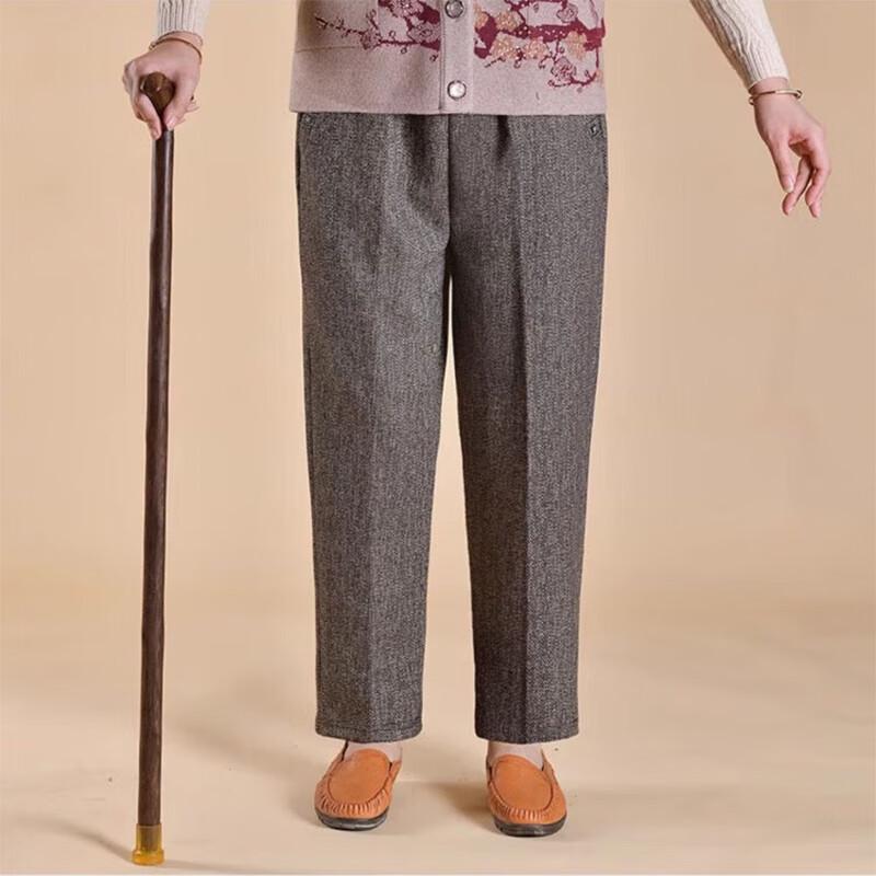 MoOu Mid-Aged Women's Autumn/Winter Straight Leg Pants