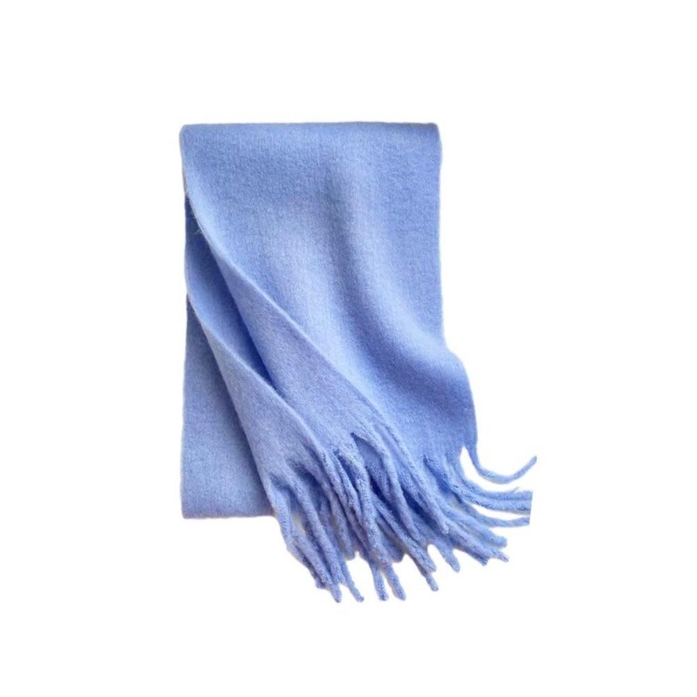 Plush Wool Scarf Mohair Long Shawl Retro Winter Cashmere Scarves Women/Men