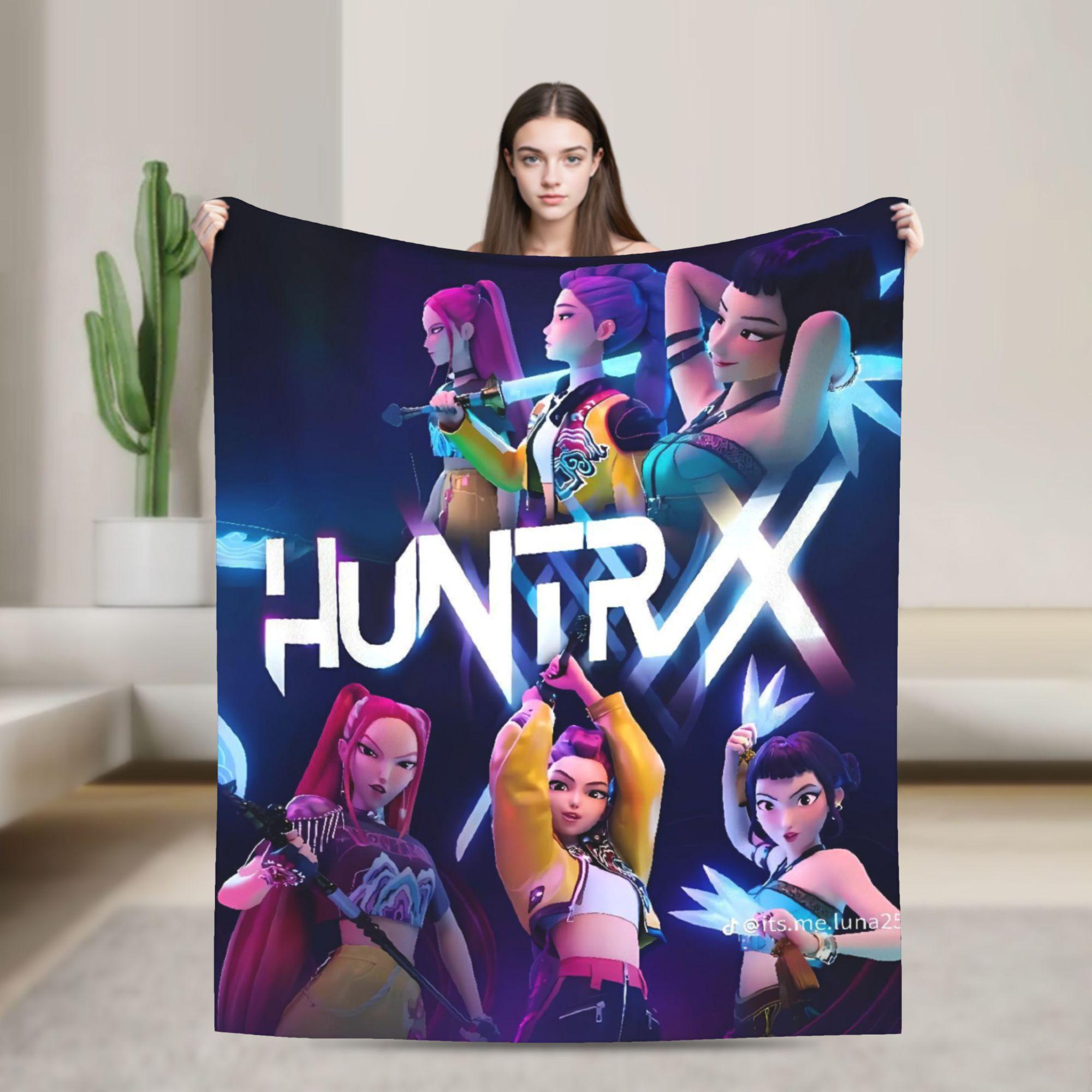 KPop Demon Hunters Plush Blanket Child  Flannel Throw Blanket For Couch Bed Soft Warm Design Quality Bedspread Gift Idea 75x90cm
