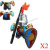 Medieval Military Soldiers Figures MOC Building Blocks Castle Black Eagle Wolf Octopus Griffin Ancient Knight Waffen Bricks Toys