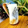 Viking Horn Mug Warrior Hand Engraved Authentic Beer Horn Mug Best Gift For Loves Once