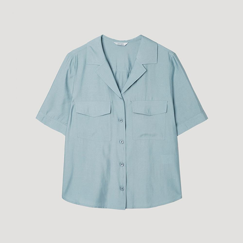 

[She S miSS] Рубашка с карманом и коротким рукавом SwwStp22070 Gm gray mint/66