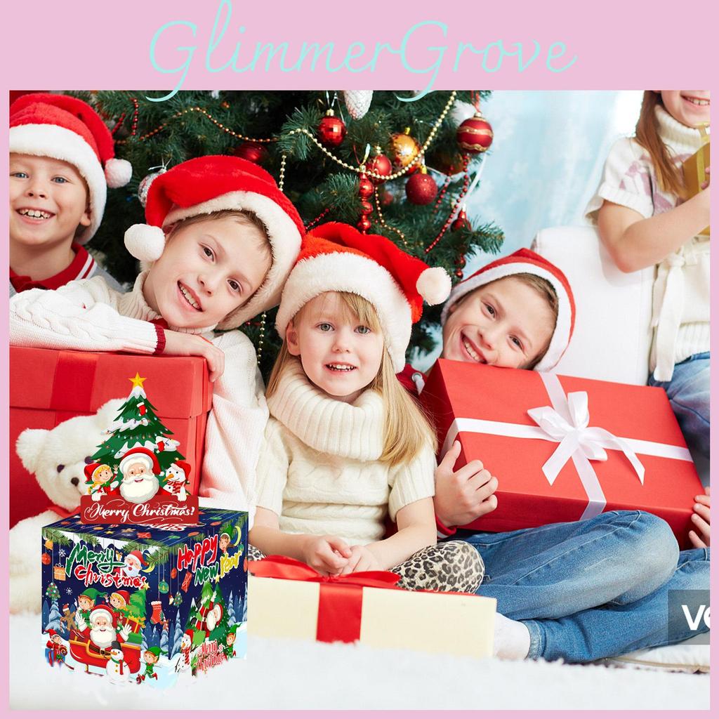 Santa Elf Claus Christmas Party Scene Decor Money Box With Paper Construction