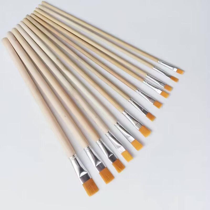 Zhishi Flat Head Nylon Paint Brush Set