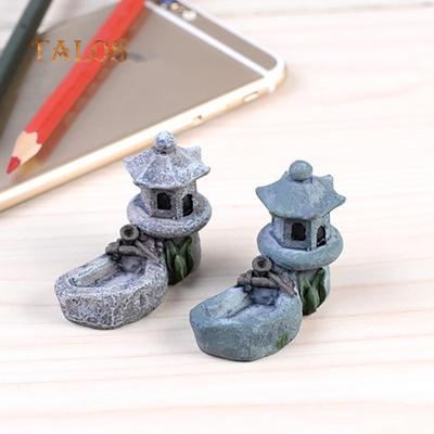 Mini Torre de Piscina Paisagem em Miniatura Ornamento DIY Decoração de Jardim Varanda Resina