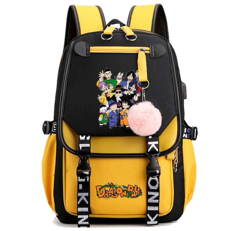 Anime Dragon Ball Backpack for Women Canvas Laptop Bag Back To Schoolbag for Teenager Girl Schoolbag Women Travel Bag Mochila