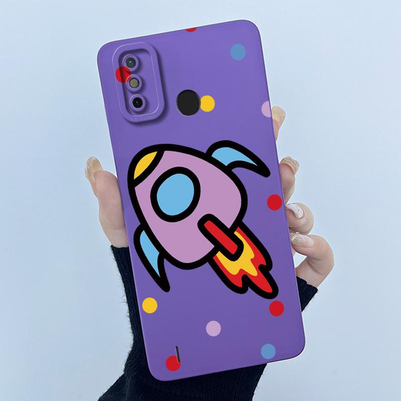 New Hot For Tecno Spark 6 Go / Spark 6 Air Case Lovely Cartoon Cat Liquid Silicone Soft TPU Shockproof Back Cover Ultrathin Capa
