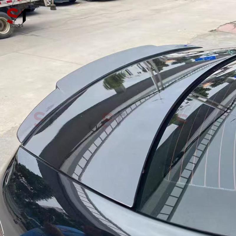 Mercedes S-Class W223 Carbon Fiber Rear Spoiler Lip - No-Drill Ducktail Mod.