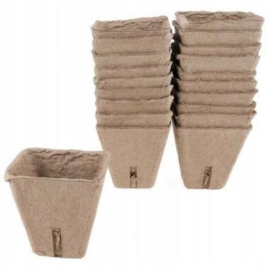 Square seedling pots, set of 18